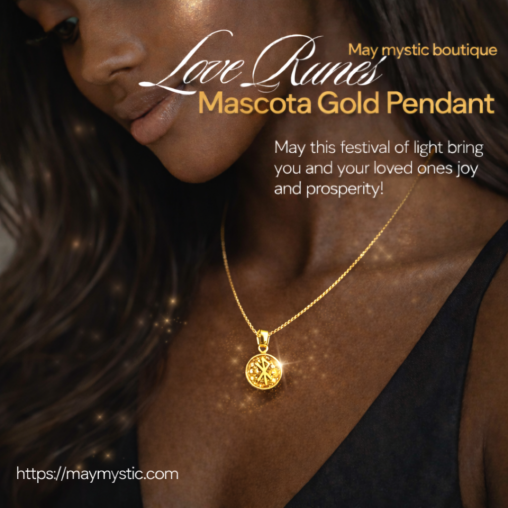 תליון קמע זהב לאהבה ושפע מסקוטה זהב סמל רונות