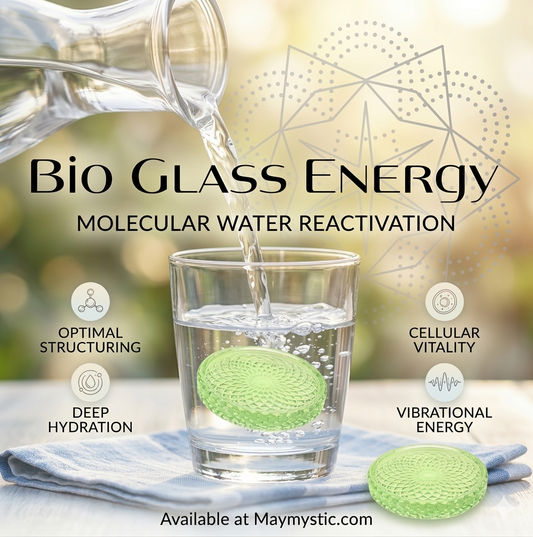 דיסק אנרגטי Bio Glass לטעינה ואיזון אנרגטי של מים והסביבה