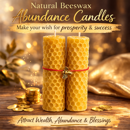 נרות משאלה מדונג דבורים/ שעוות דבש טבעית לשפע ופרנסה