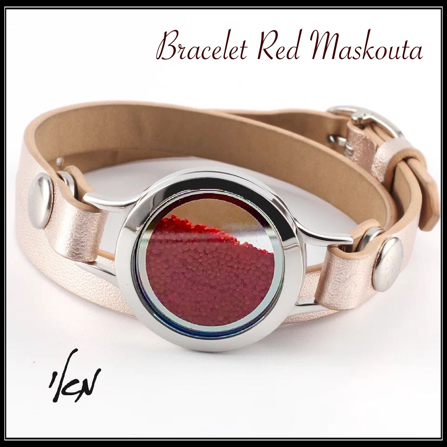 Leather bracelet with a red mascot ❤️ – amulet for love and relationships