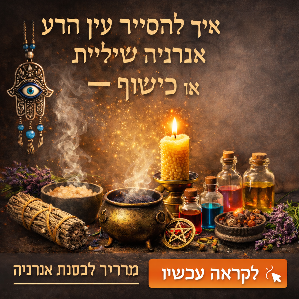 איך להסיר עין הרע, אנרגיה שלילית או כישוף