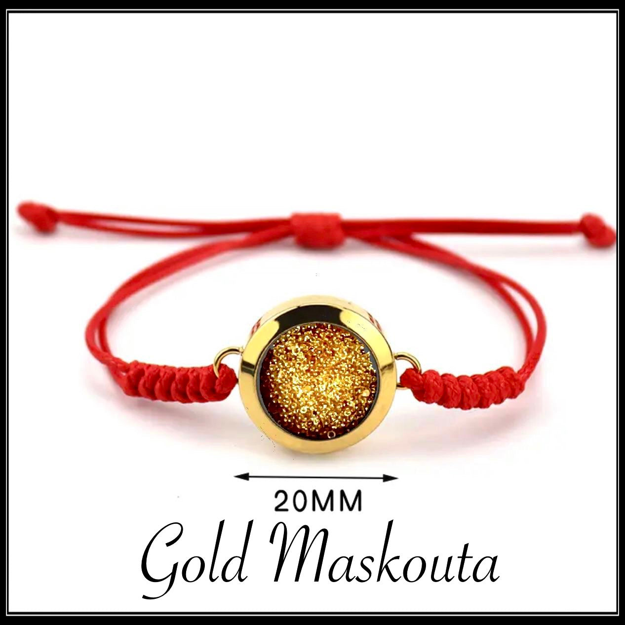 צמיד אדום מסקוטה זהב - gold maskouta bracelet