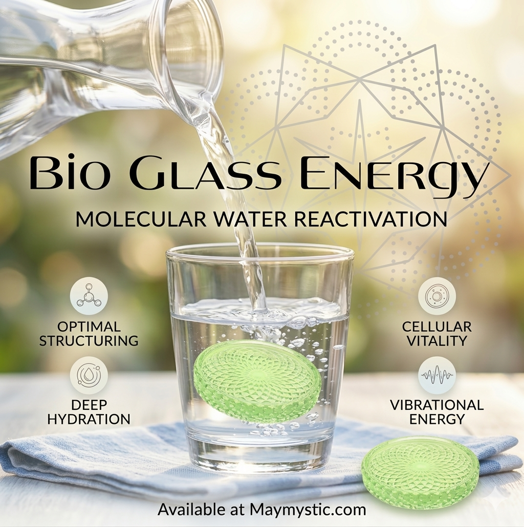 דיסק אנרגטי Bio Glass לטעינה ואיזון אנרגטי של מים והסביבה