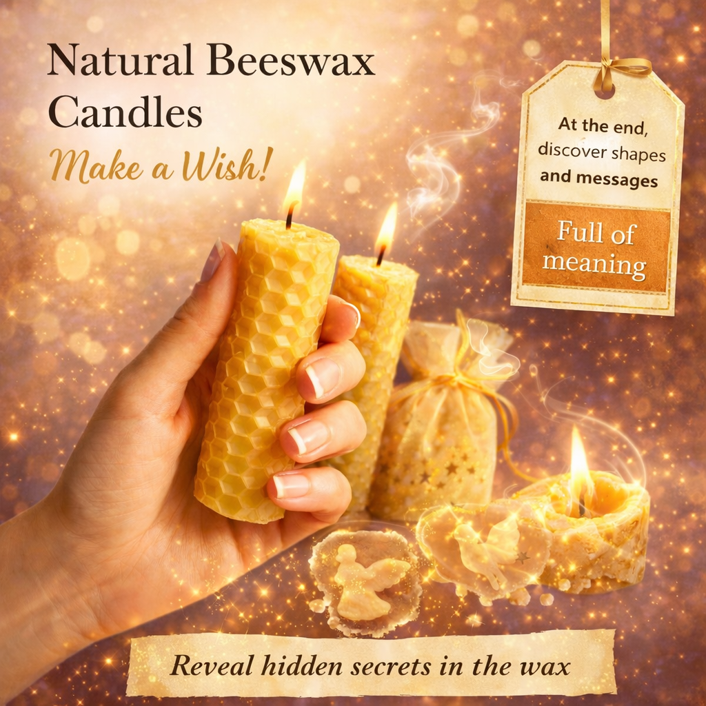 Wish Candles 🕯️ Made from natural beeswax – for purification, wishes and spiritual energy ✨