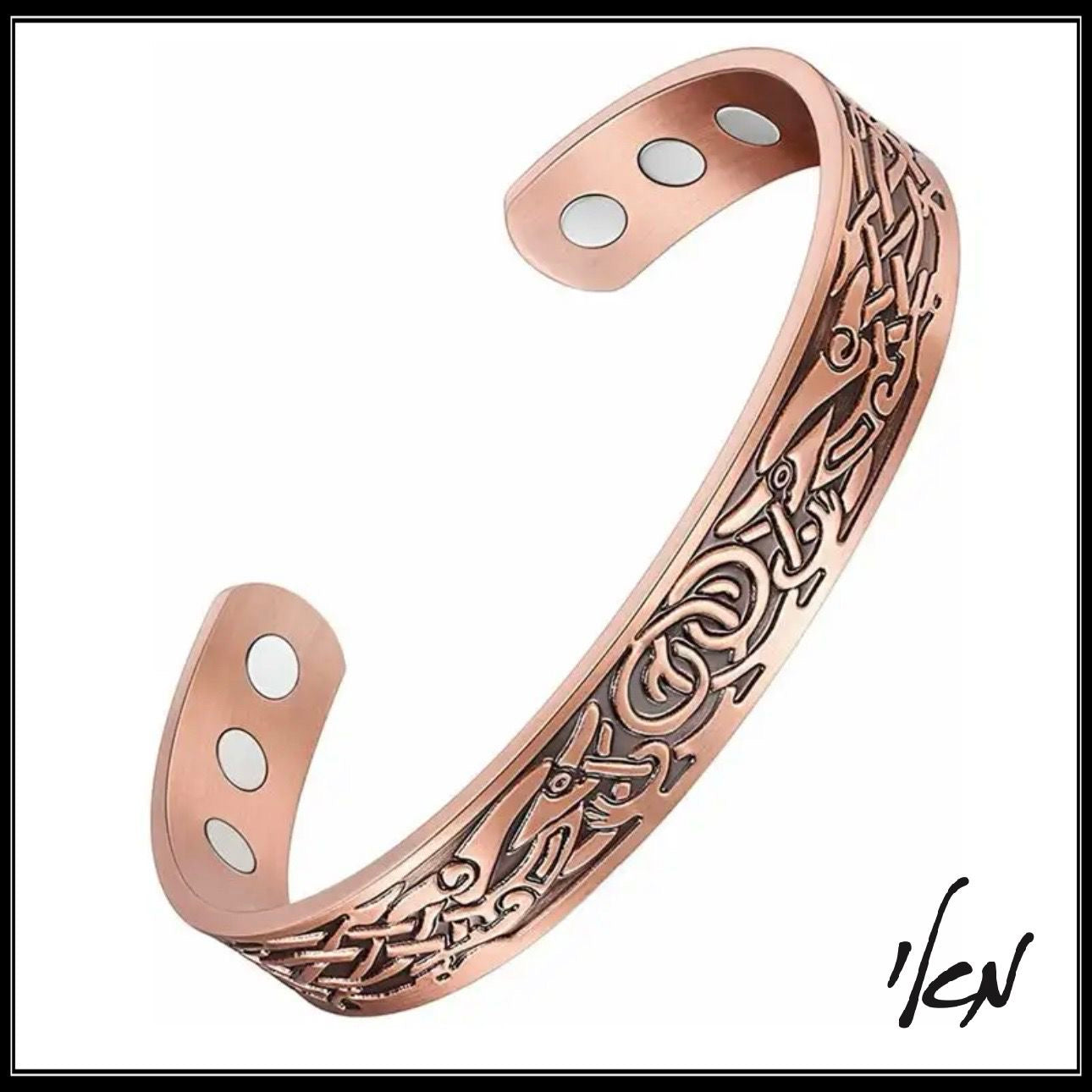 צמיד נחושת בשילוב מגנטיים -copper bracelet