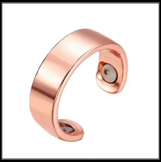 טבעת נחושת משולבת מגנט לגבר- Cooper ring magnet