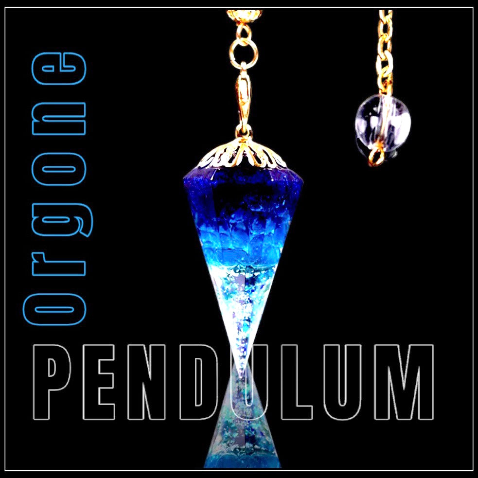 מטוטלת אורגונייט כחולה-blue pendulum orgone