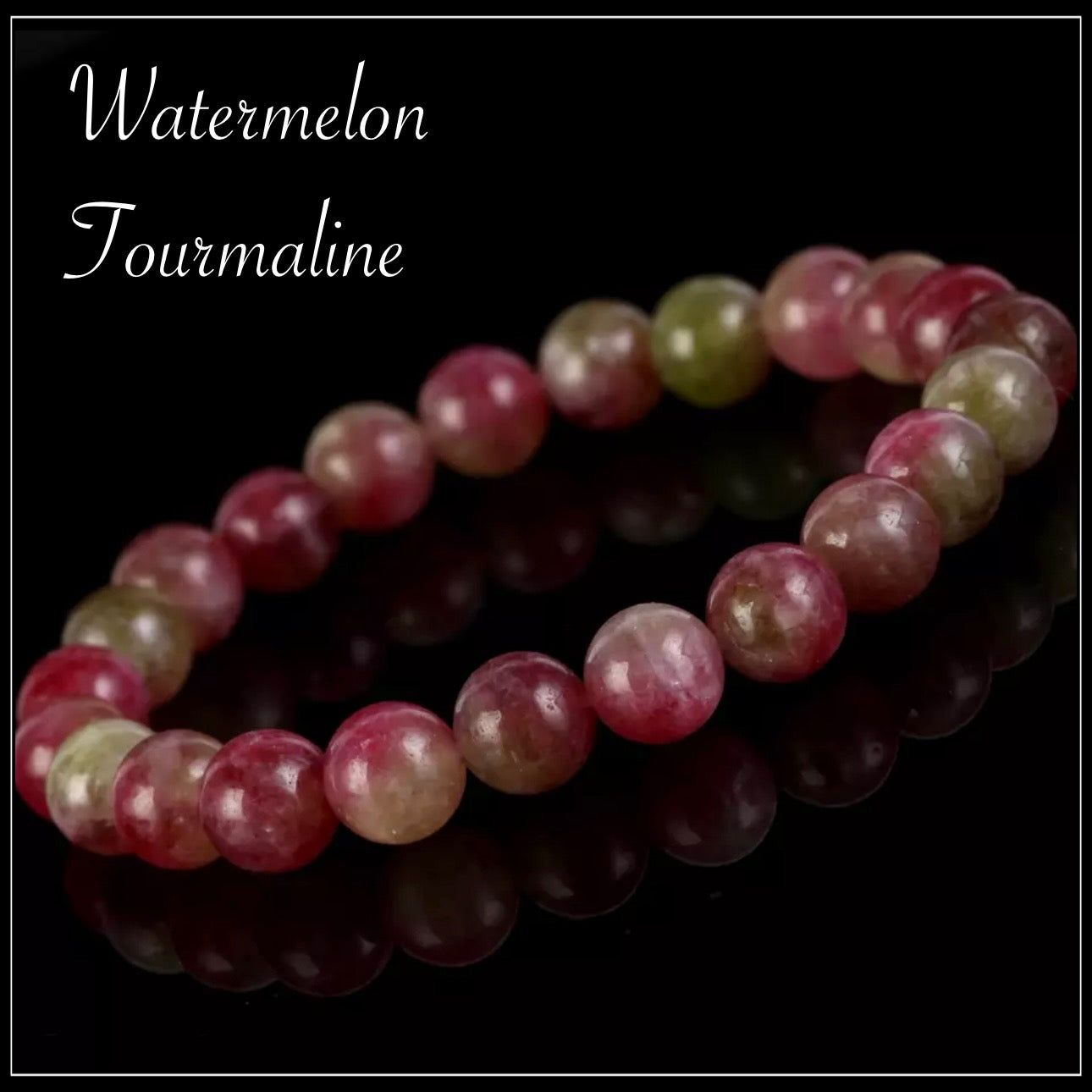 Watermelon Tourmaline Bracelet - צמיד אבן חן טורמלין אבטיח