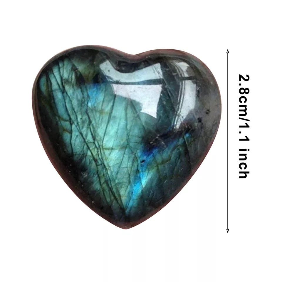 Labradorite heart - לב אבן לברדורייט