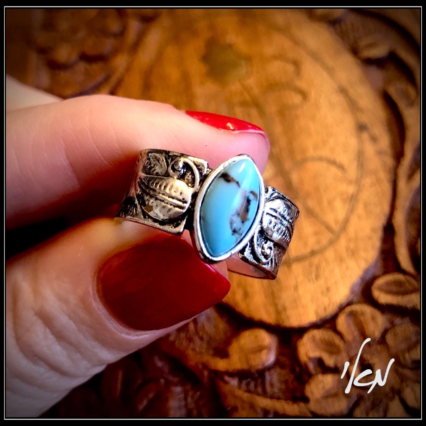 - ring turquoise - טבעת אבן טורקיז