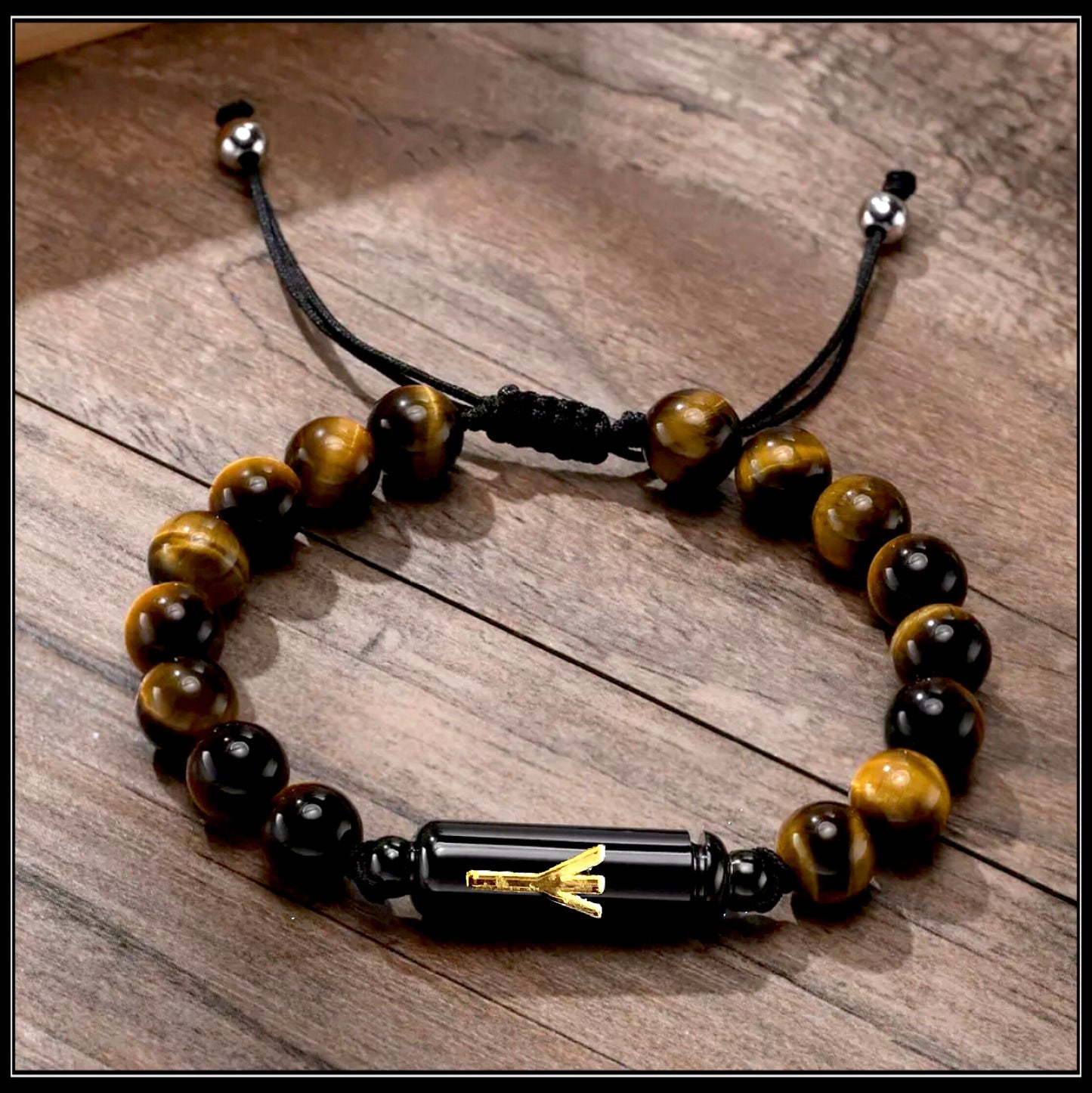 צמיד קמע טייגר איי להגנה - "Tiger Eye Bracelet for Protection"