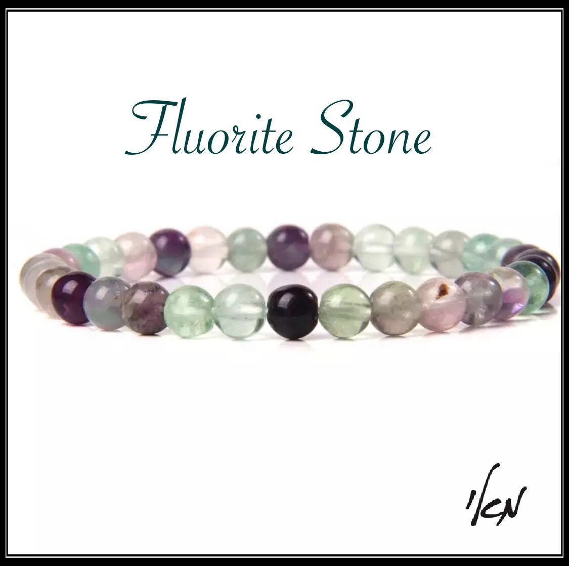 צמיד אבן חן פלואוריט - Fluorite stone Bracelet