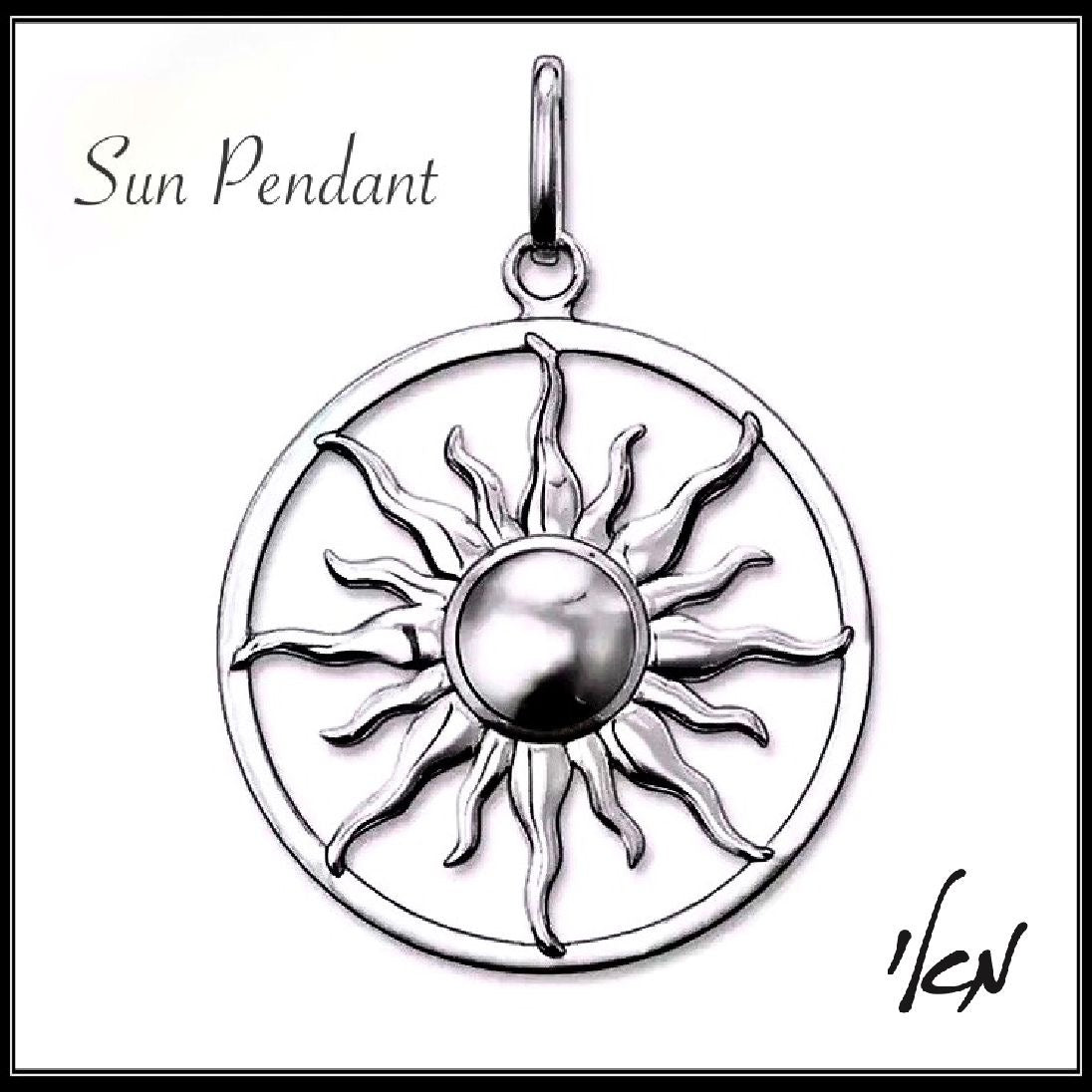 תליון שמש כסף 925 טהור _ sun pendant silver 925