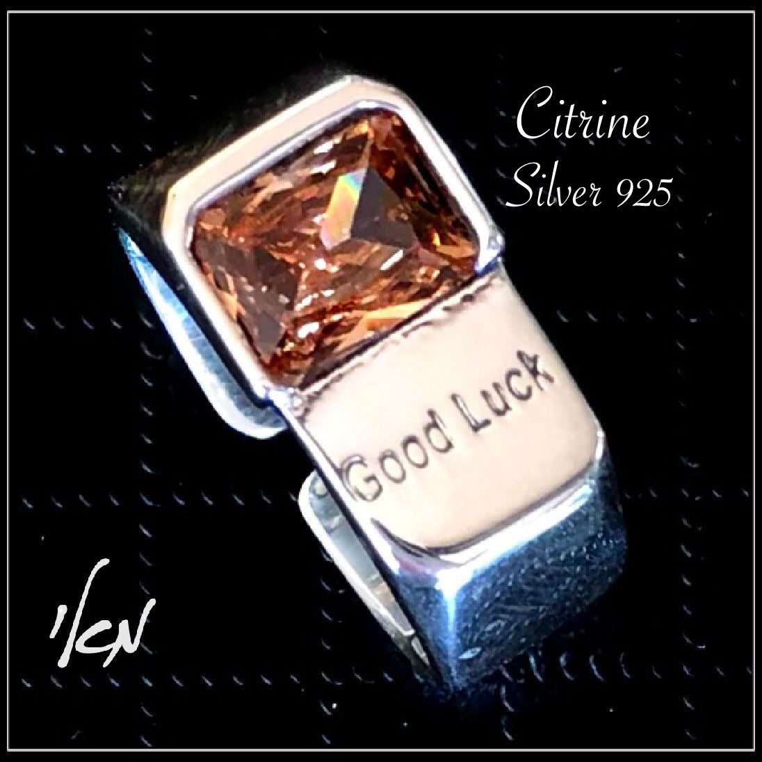 טבעת אבן סיטרין טבעי-כסף טהור925- citrine ring-