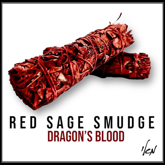 קטורת מרווה לבנה-דם דרקון-מקל 1 - White Sage infused with Dragon's Blood.