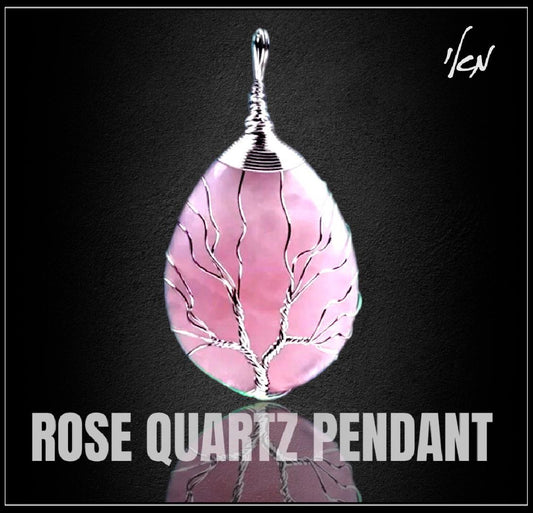 תליון רוז קוורץ עץ החיים - Rose Quartz pendant