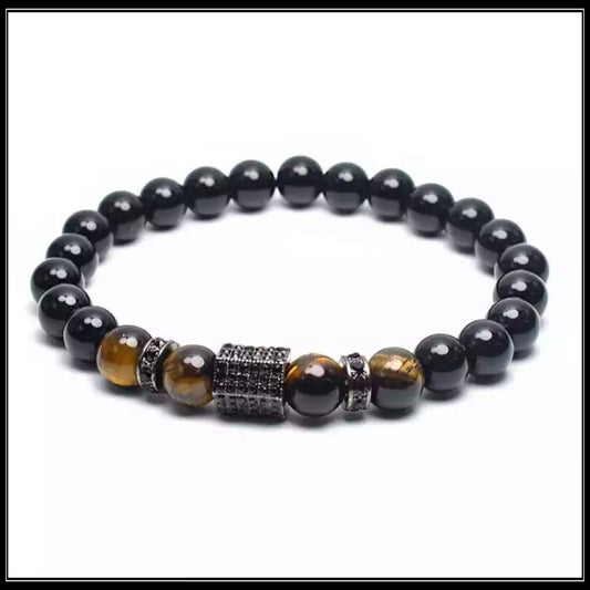 צמיד טייגר איי אוניקס שחור / bracelet black onix & Tiger eye