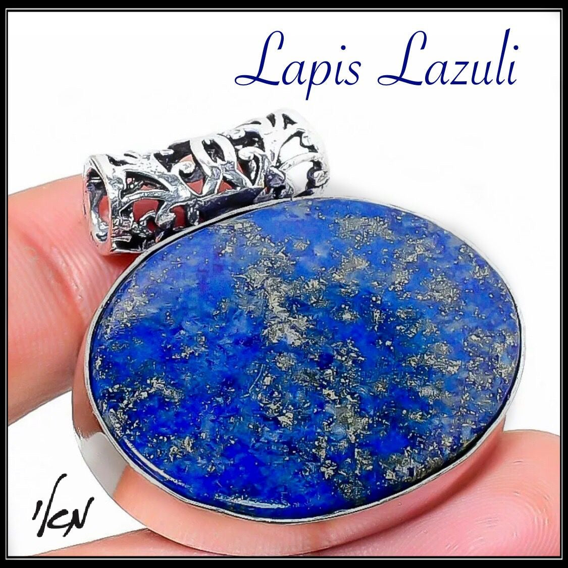תליון אבן לפיס לזולי בשילוב כסף 925 -  - Silver 925 Pendant - Lapis Lazuli -