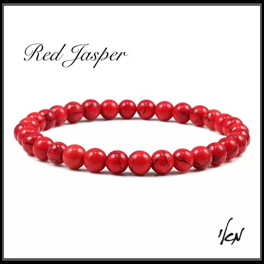Bracelet red jasper- צמיד אבן חן ג׳ספר אדום-